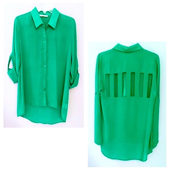 Anthropologie Tops - Button-Up Long-Sleeve Blouse Cutout